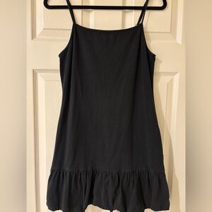 Wild Fable Black Ruffled Mini Slip Dress Medium